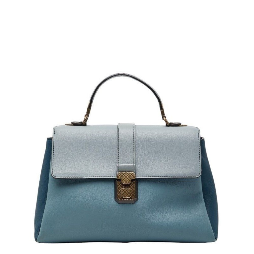 Bottega Veneta Leather Piazza Handbag Blue